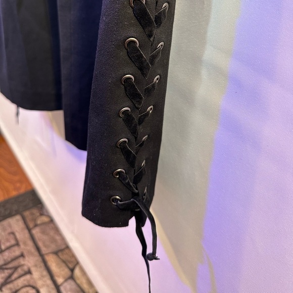 INC International Concepts Black Side Zipper Leg Lace Up Stretchy Pants Trousers - Picture 6 of 8